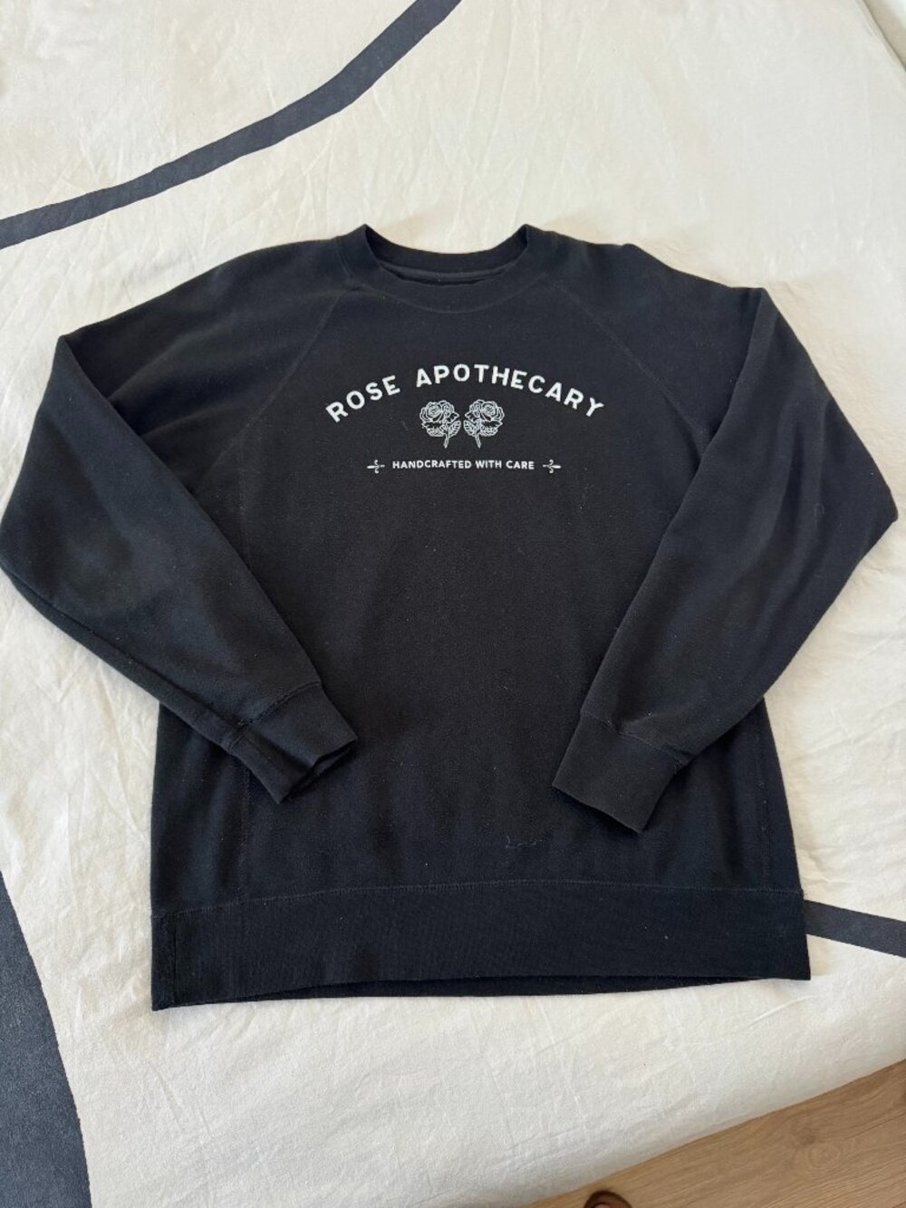 Schitt's Creek Rose Apothecary Black Crewneck Sweatshirt